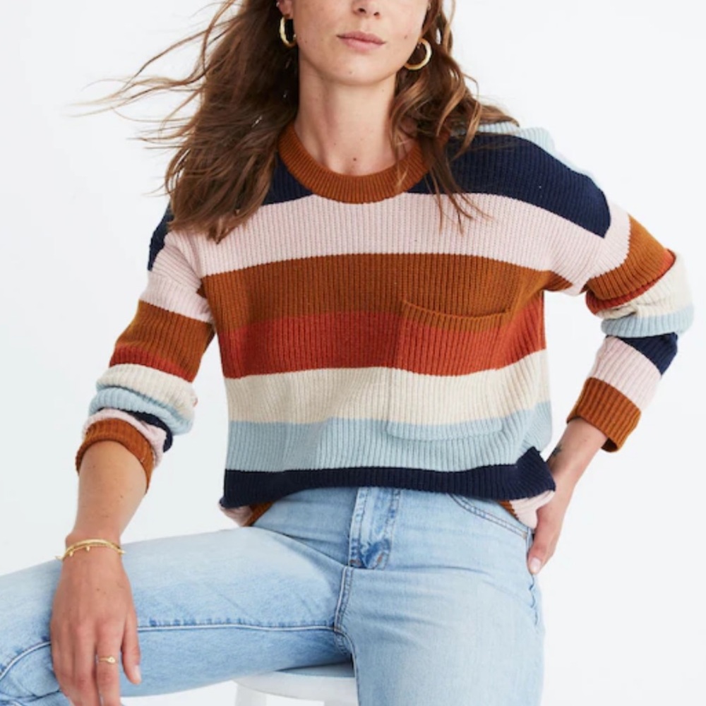 Madewell Striped Sweater Cotton blend